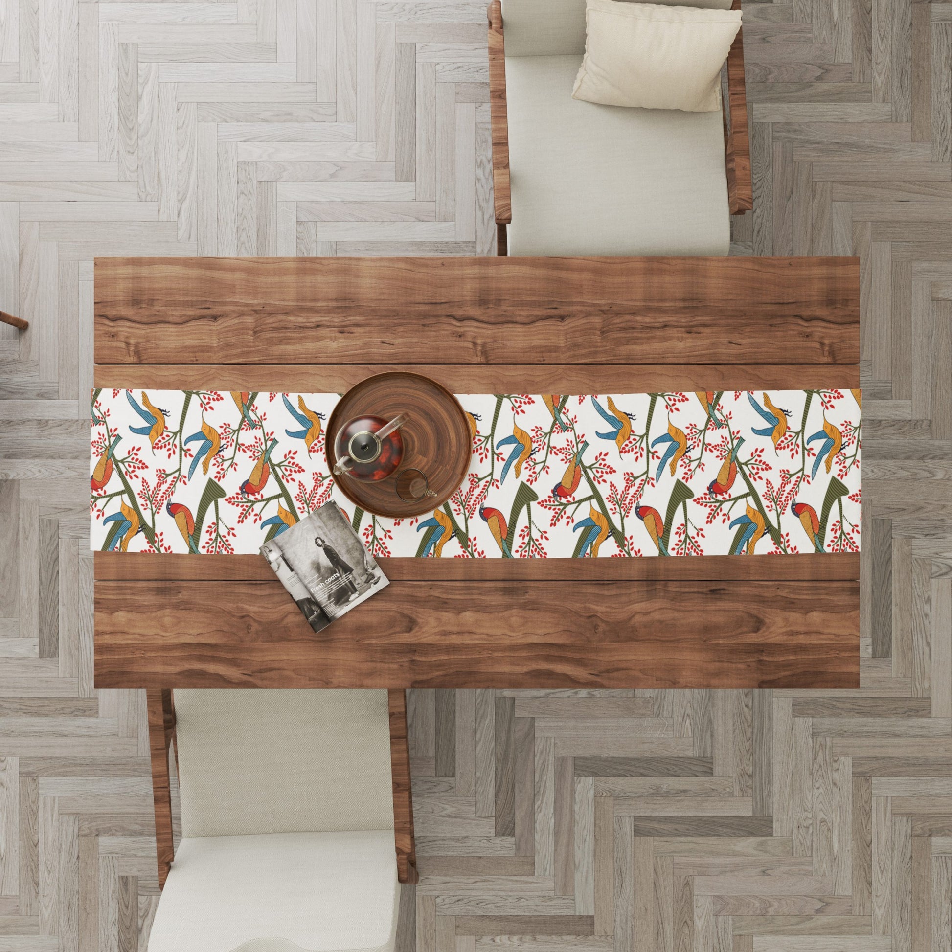 Bird Of Paradise| Table Linen/ Kitchen Linen| Table Runner| Premium Quality image 2