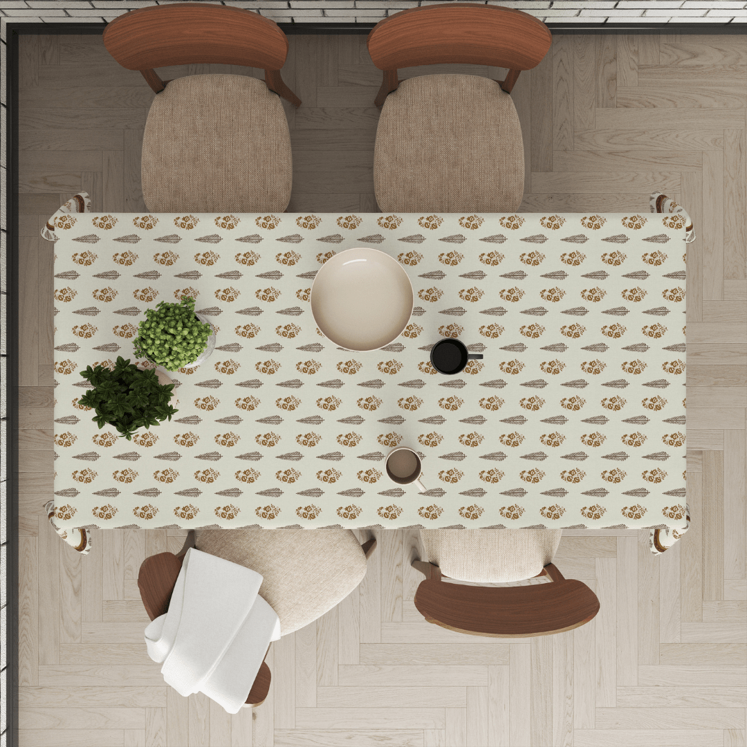 Brown Block | Premium Quality | Table Cloth | Dining Table Cloth image 3