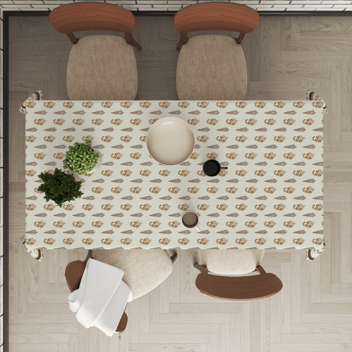 Brown Block | Premium Quality | Table Cloth | Dining Table Cloth image 3