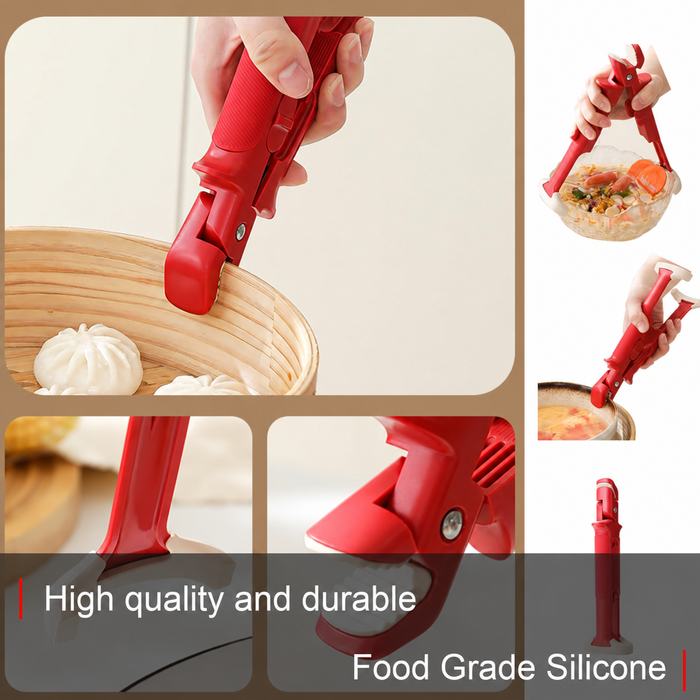 Dual Grip Silicone Bowl Gripper – Anti-Scald Hot Dish Clip, Heat-Resistant to 220°C, view 3