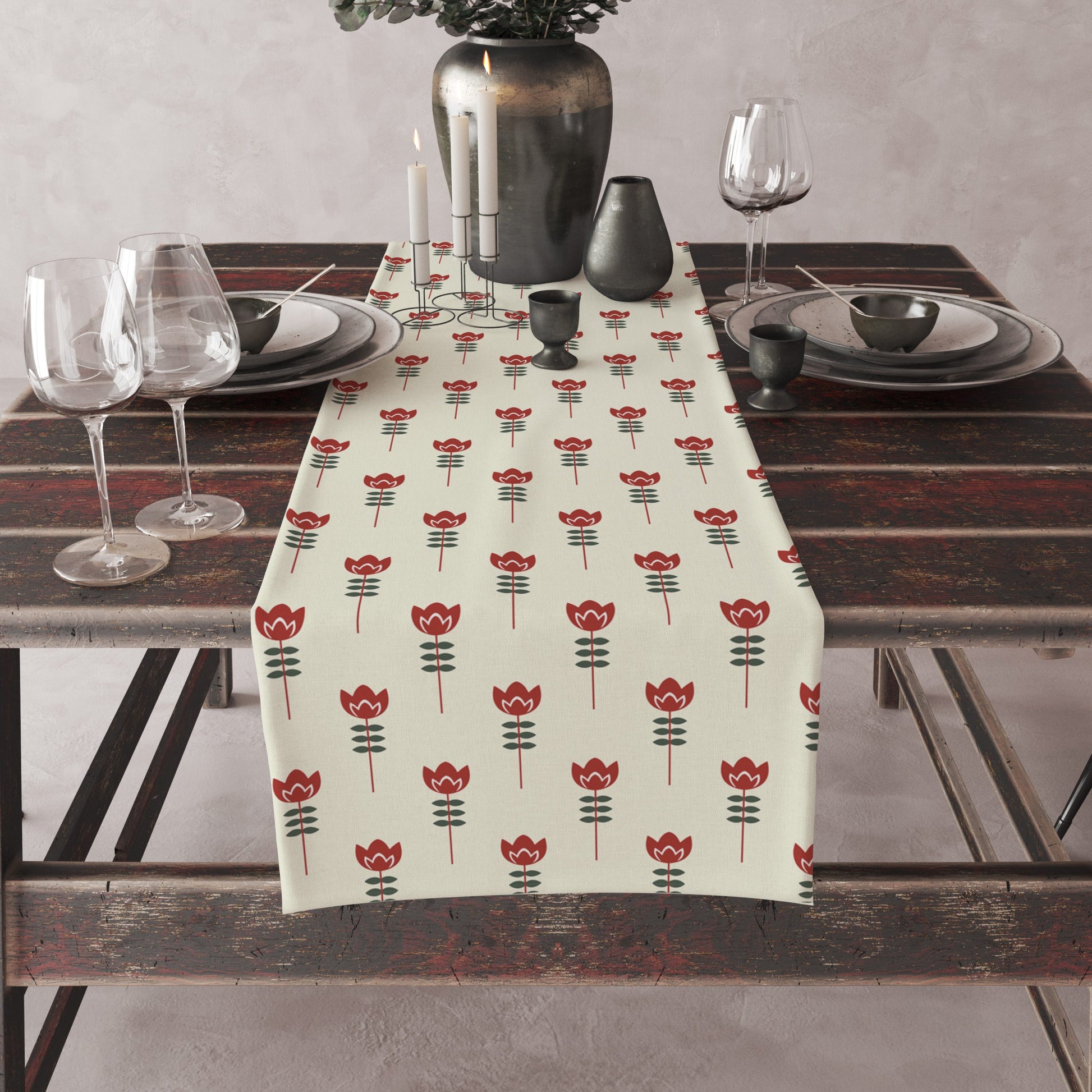 Floral Petal |Table Linen| Table Runner| Kitchen Linen image 4
