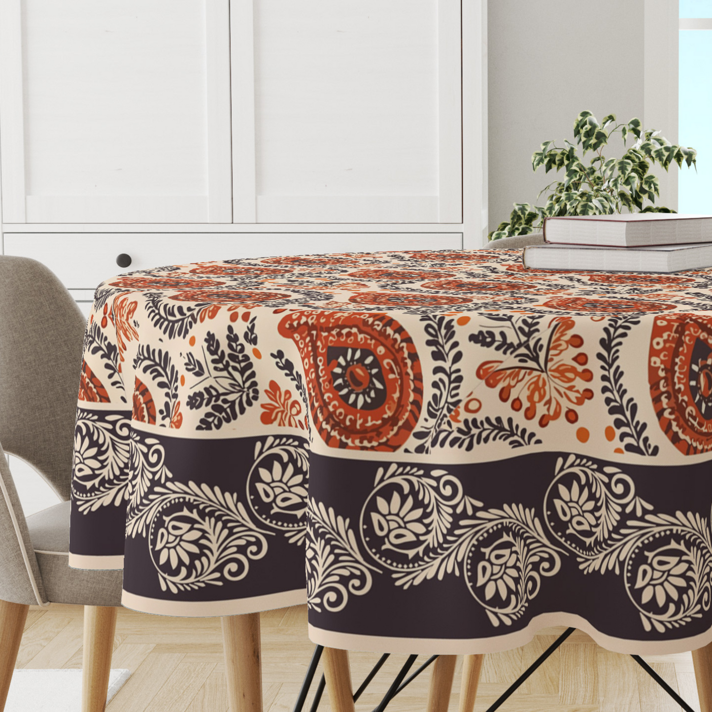 Brown Block | Premium Quality | Table Cloth/ Table Linen | Kitchen Linen image 2