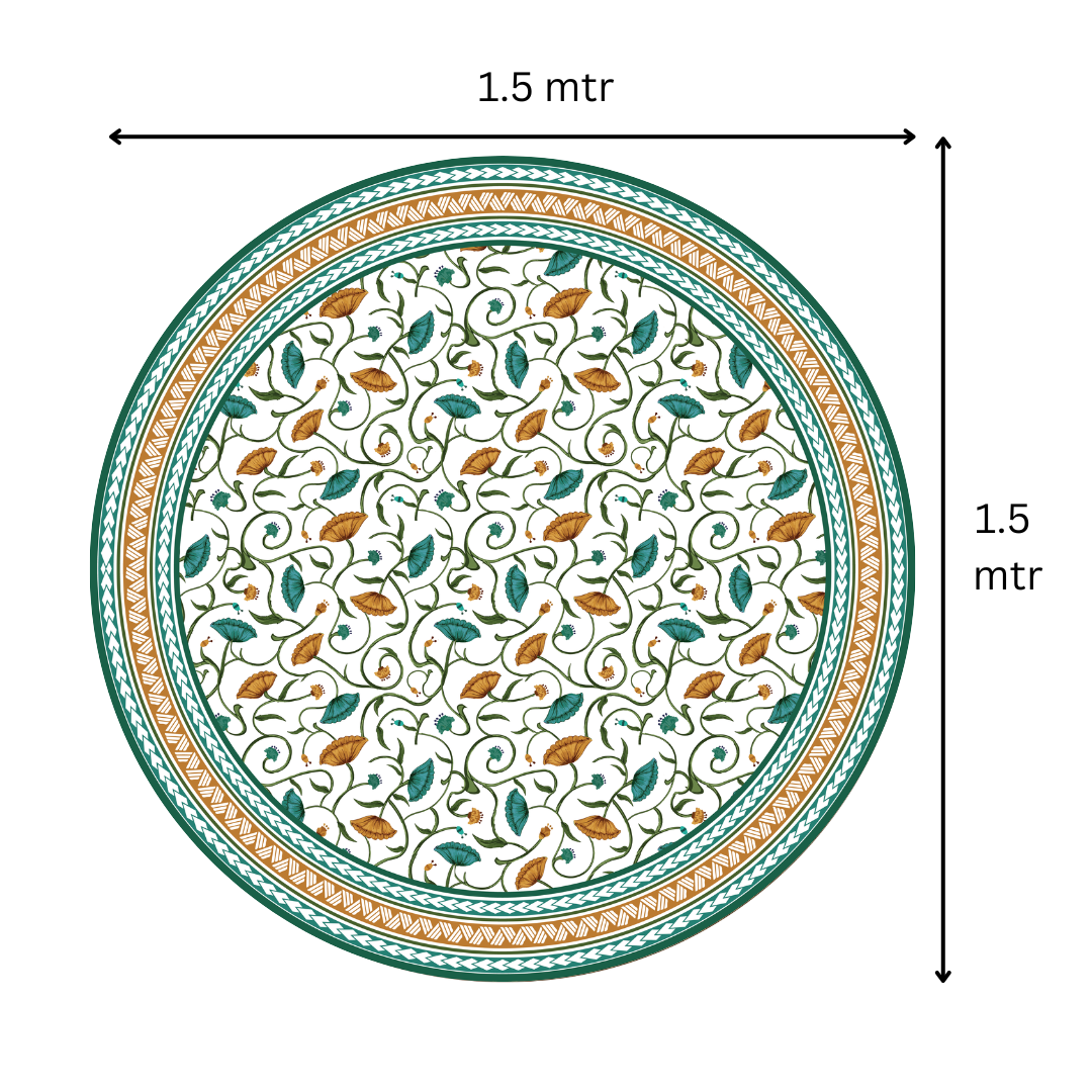Lotus Green | Premium Quality | Table Cloth/ Table Linen | Kitchen Linen image 5