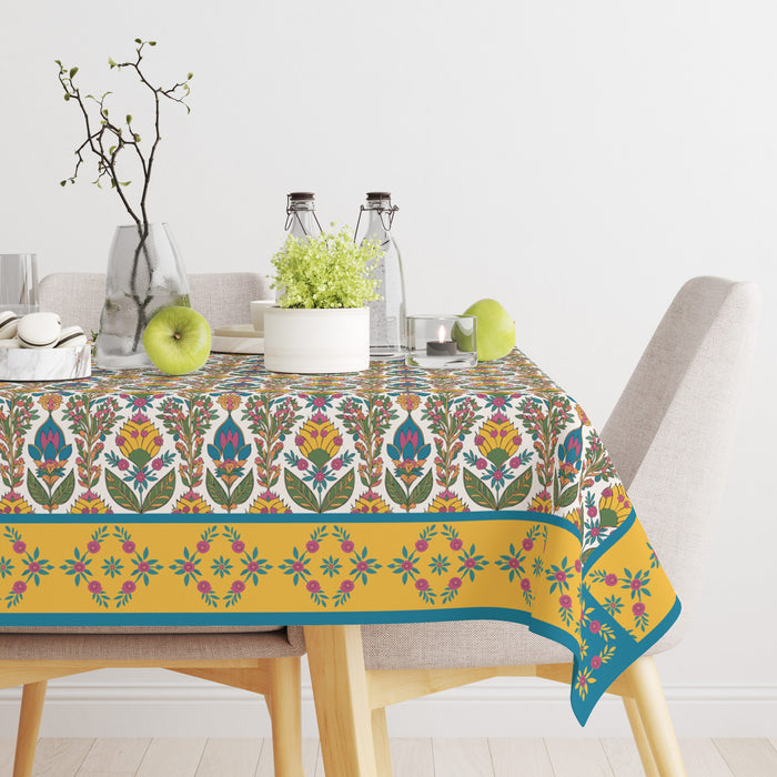Breezy Yellow | Premium Quality | Table Cloth | Dining Table Cloth image 1