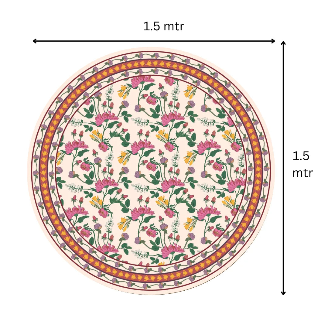 Pink Floral | Premium Quality | Table Cloth/ Table Linen | Kitchen Linen image 5