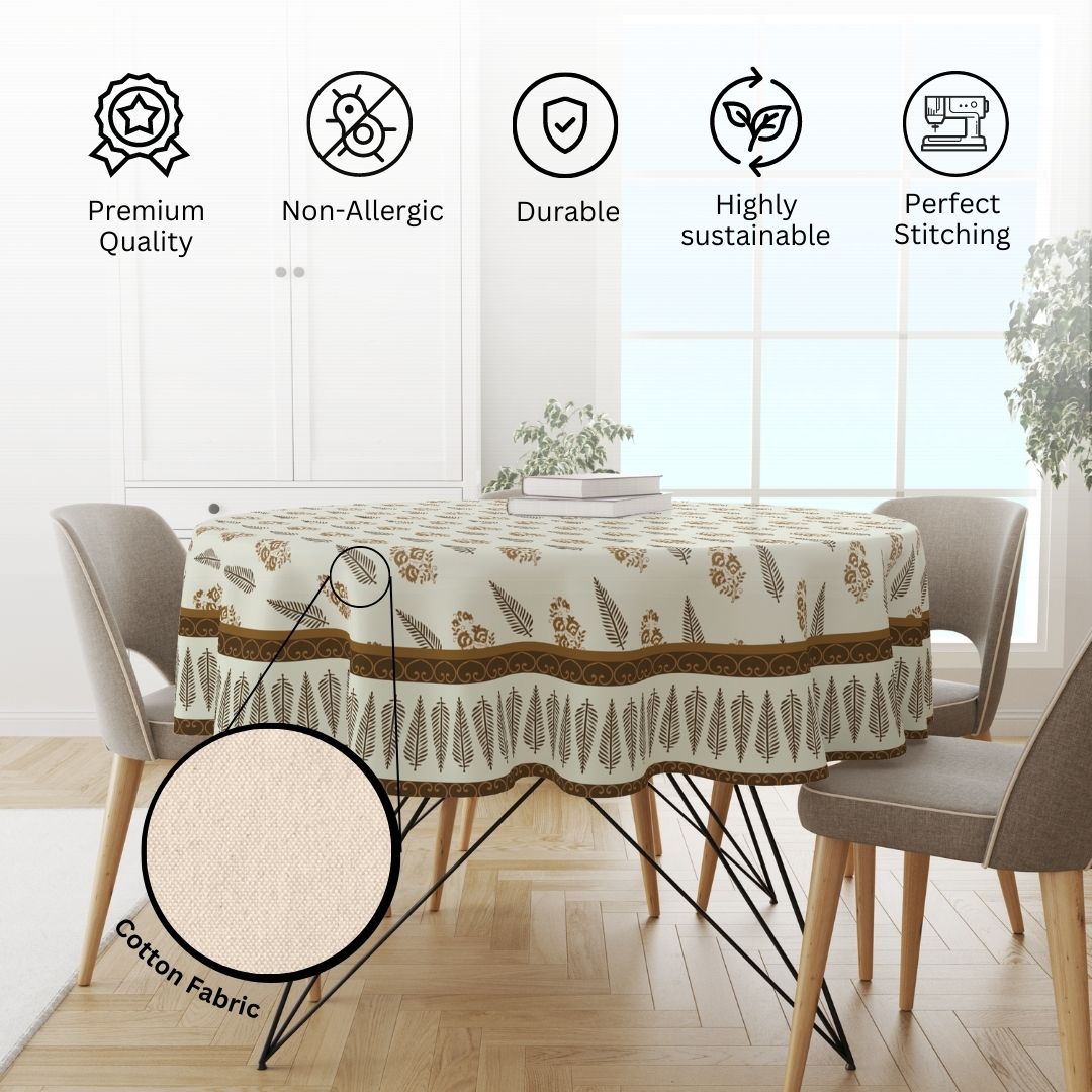 Brown Block | Premium Quality | Table Cloth/ Table Linen | Kitchen Linen image 4
