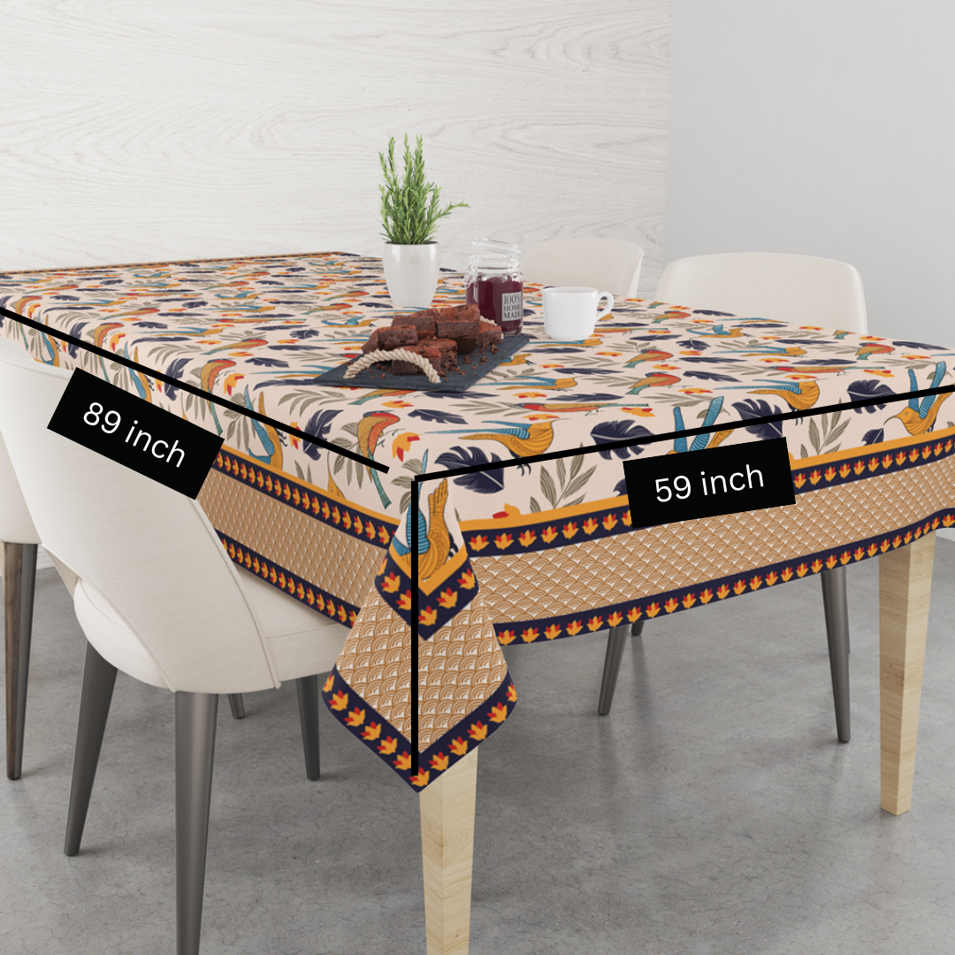 Chirpy Bird | Premium Quality | Table Cloth | Dining Table Cloth image 5