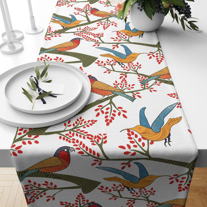 Bird Of Paradise| Table Linen/ Kitchen Linen| Table Runner| Premium Quality image 0