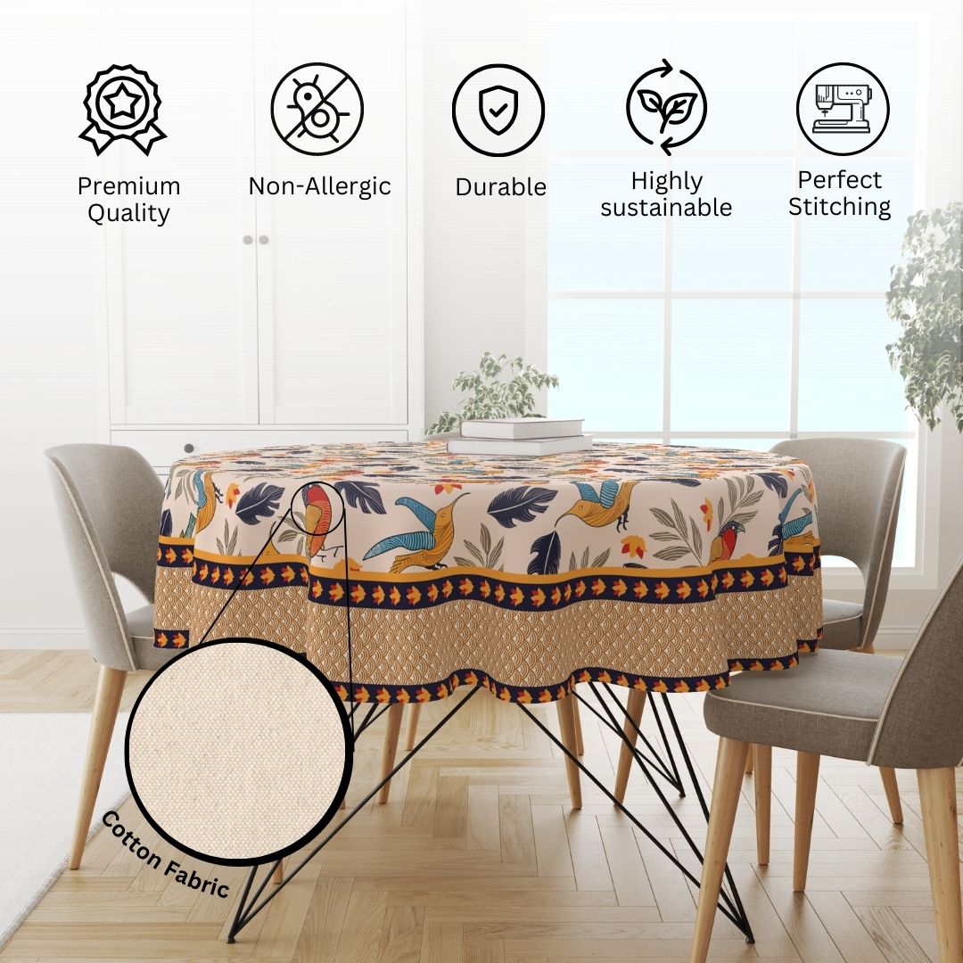 Chirpy Bird| Premium Quality | Table Cloth / Table Linen | Kitchen Linen image 3