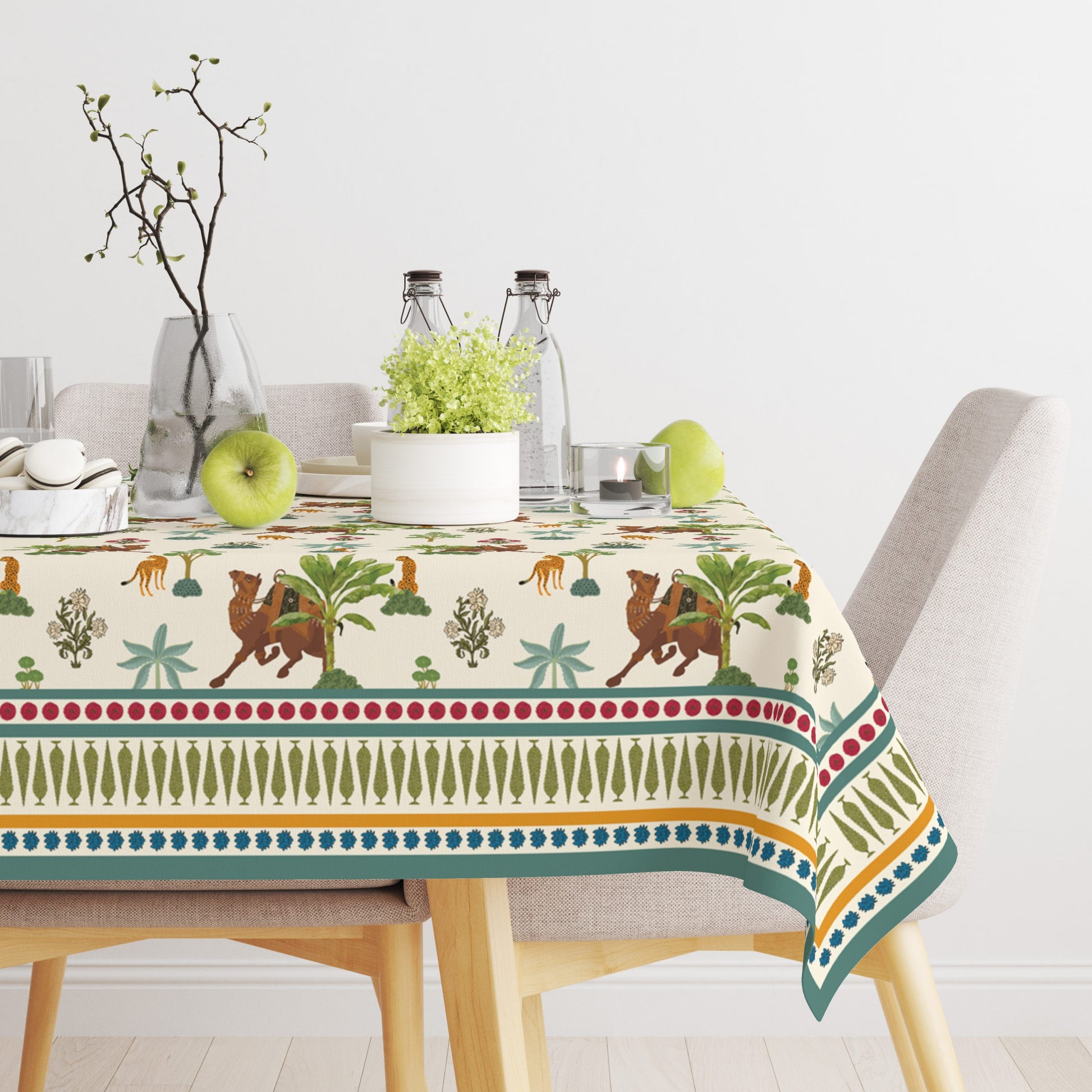Rajwadi Camel | Premium Quality | Table Cloth | Dining Table Cloth image 0