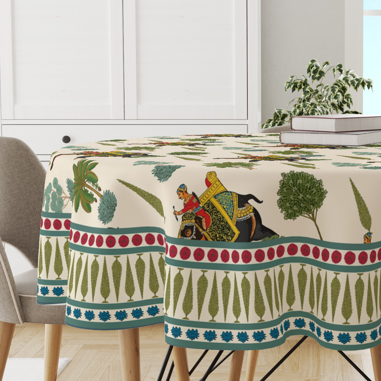 Elephant Block | Premium Quality | Table Cloth/ Table Linen | Kitchen Linen image 4