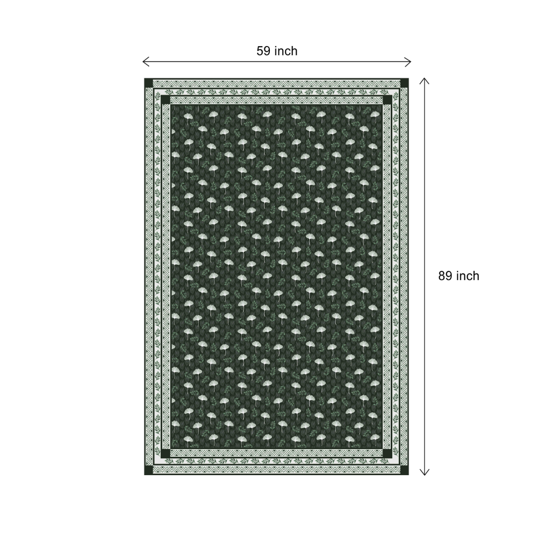 Tropical green | Premium Quality | Table Cloth | Dining Table Cloth - 6 Seater image