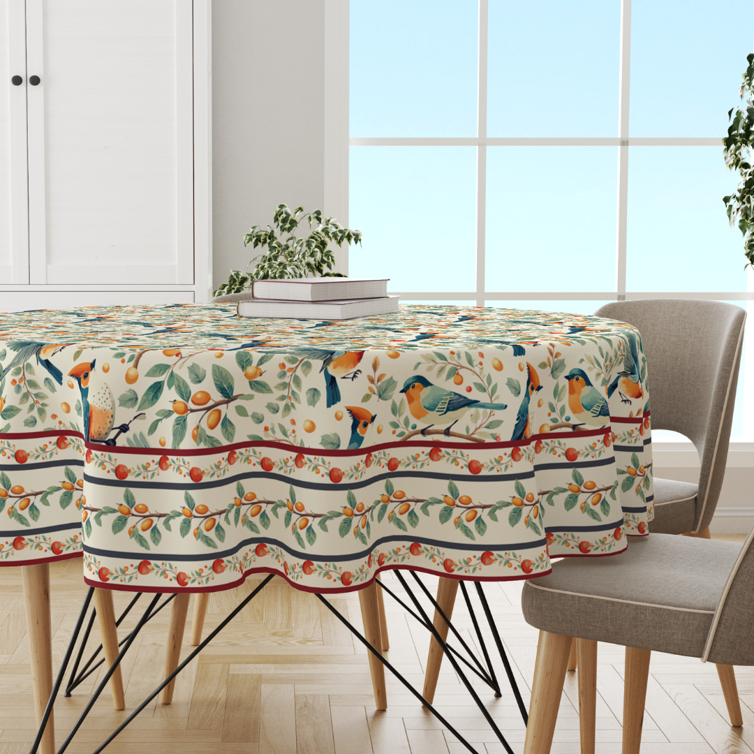 Bird in Nest | Premium Quality | Table Cloth/ Table Linen | Kitchen Linen image 0