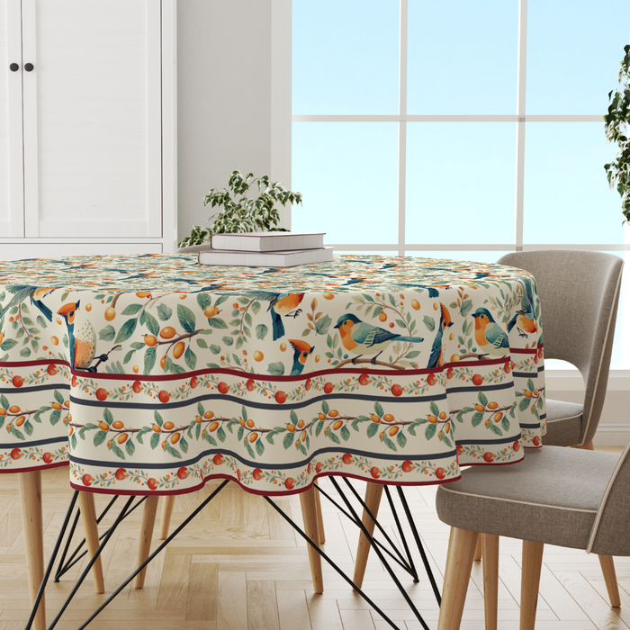 Bird in Nest | Premium Quality | Table Cloth/ Table Linen | Kitchen Linen image 0