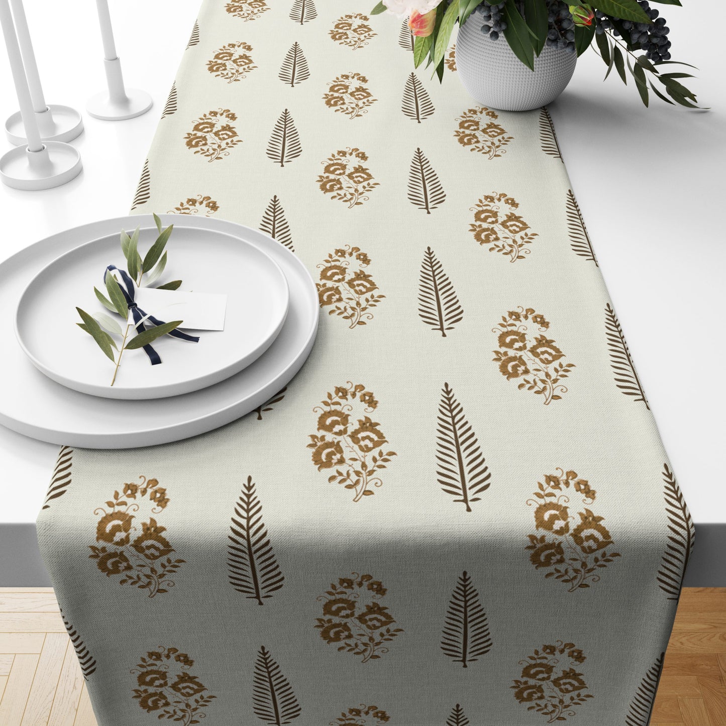 Block Print | Premium Quality| Table Linen| Table Runner| Kitchen Linen image 0