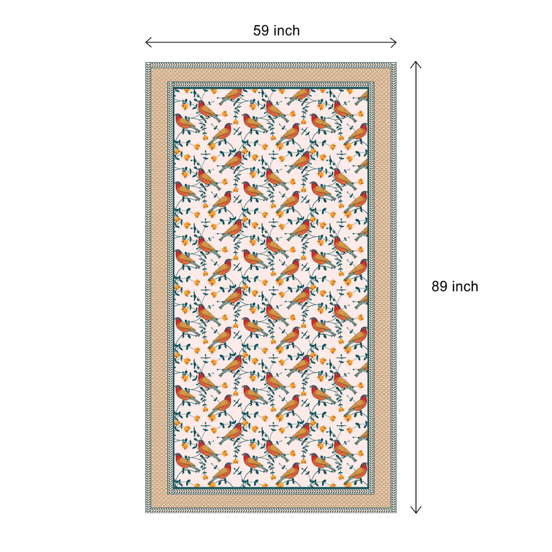 Bird's Land| Premium Quality | Table Cloth | Dining Table Cloth image 9