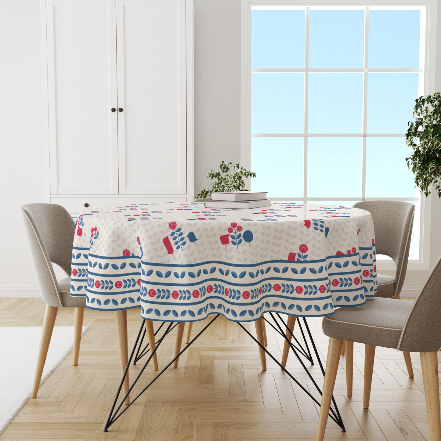 Blue Minimal | Premium Quality | Table Cloth/ Table Linen | Kitchen Linen image 0