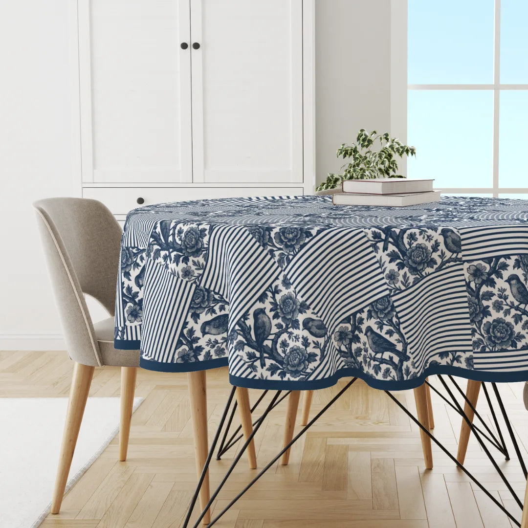 Blue Stripes | Premium Quality | Table Cloth/ Table Linen | Kitchen Linen image 0