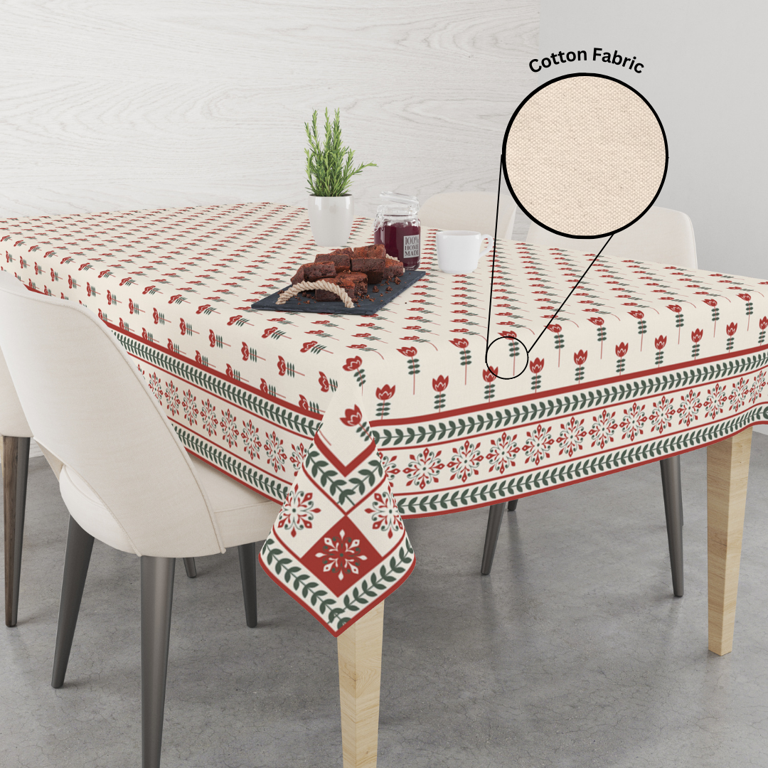 Floral Petal| Premium Quality | Table Cloth | Dining Table Cloth image 6