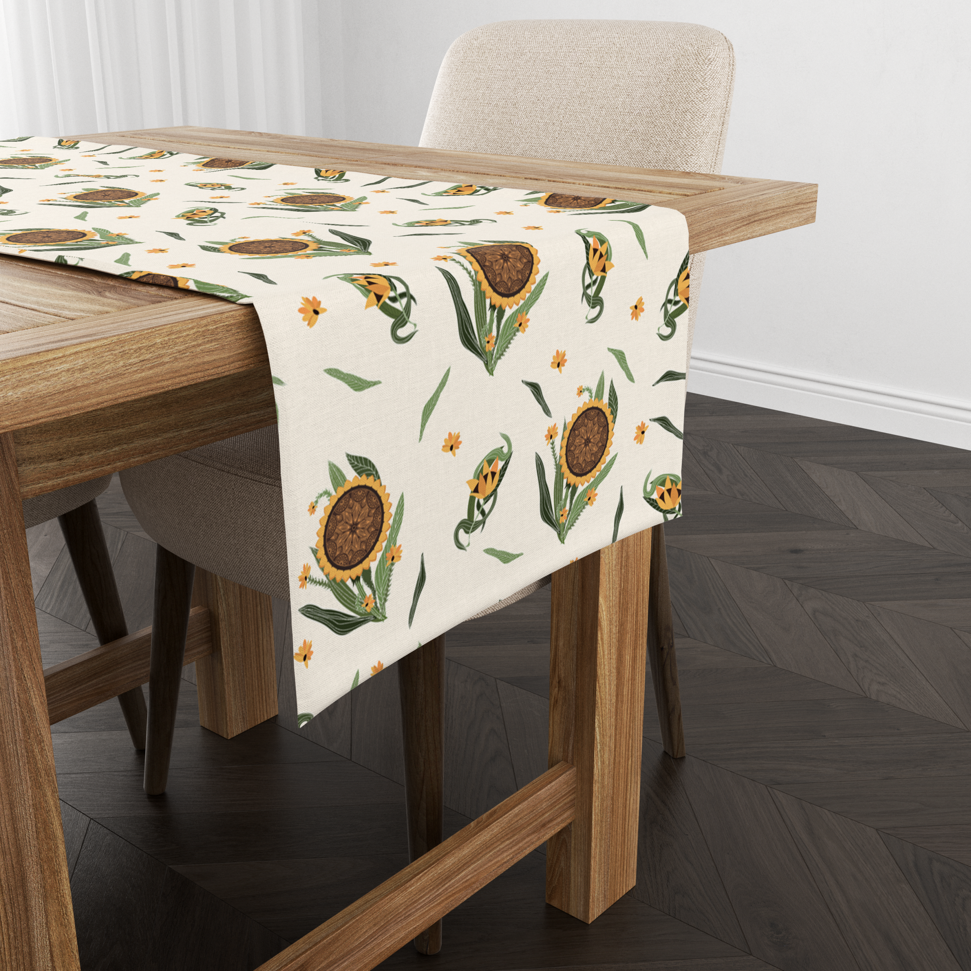 Sunflower| Table Linen/ Table Runner| Premium Quality| Kitchen Linen image 3