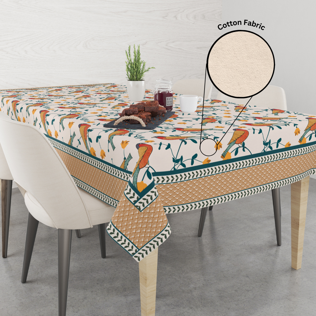 Bird's Land| Premium Quality | Table Cloth | Dining Table Cloth image 5