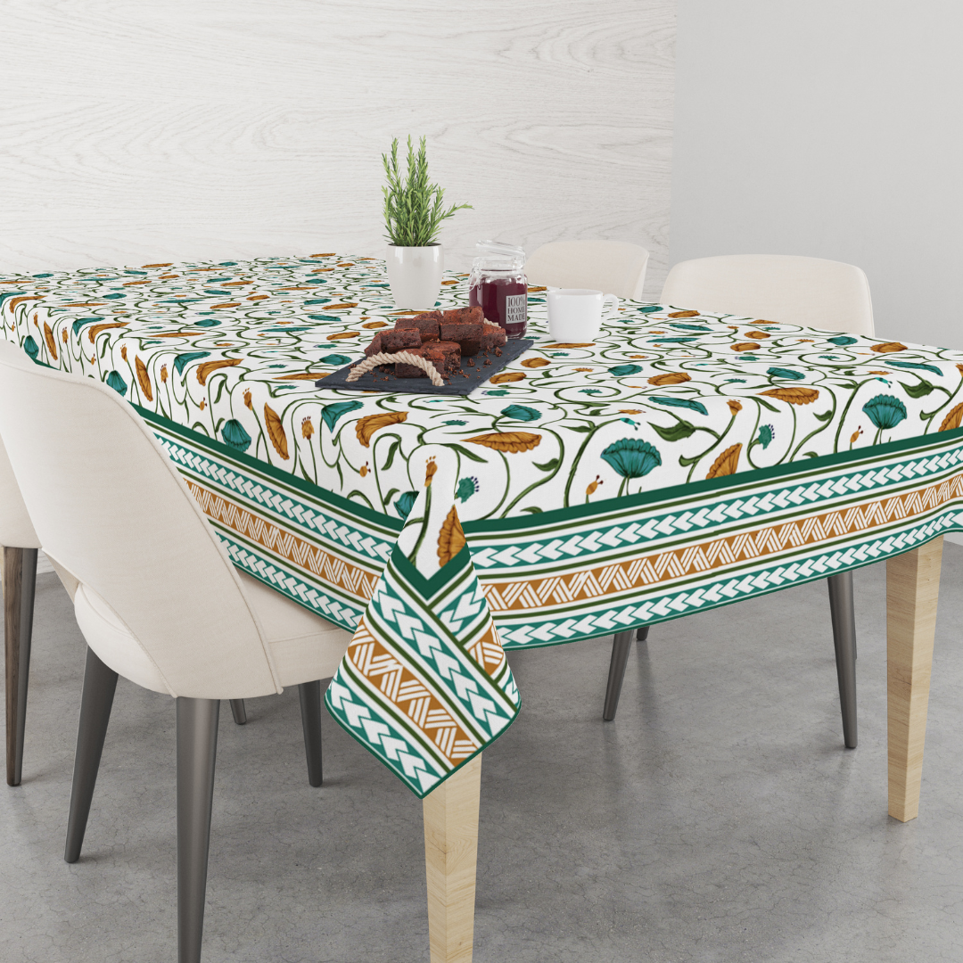 Lotus Flower | Premium Quality | Table Cloth | Dining Table Cloth image 1