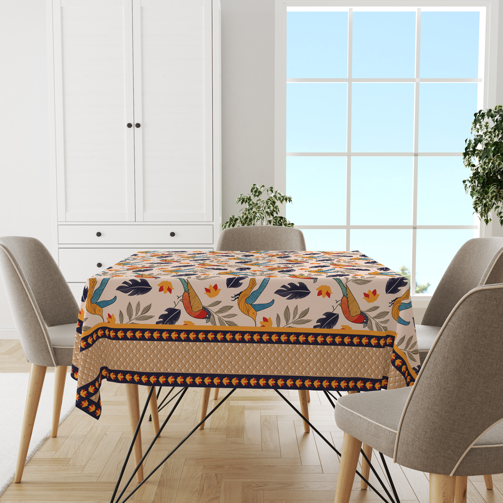 Chirpy Bird | Premium Quality | Table Cloth | Dining Table Cloth image 4