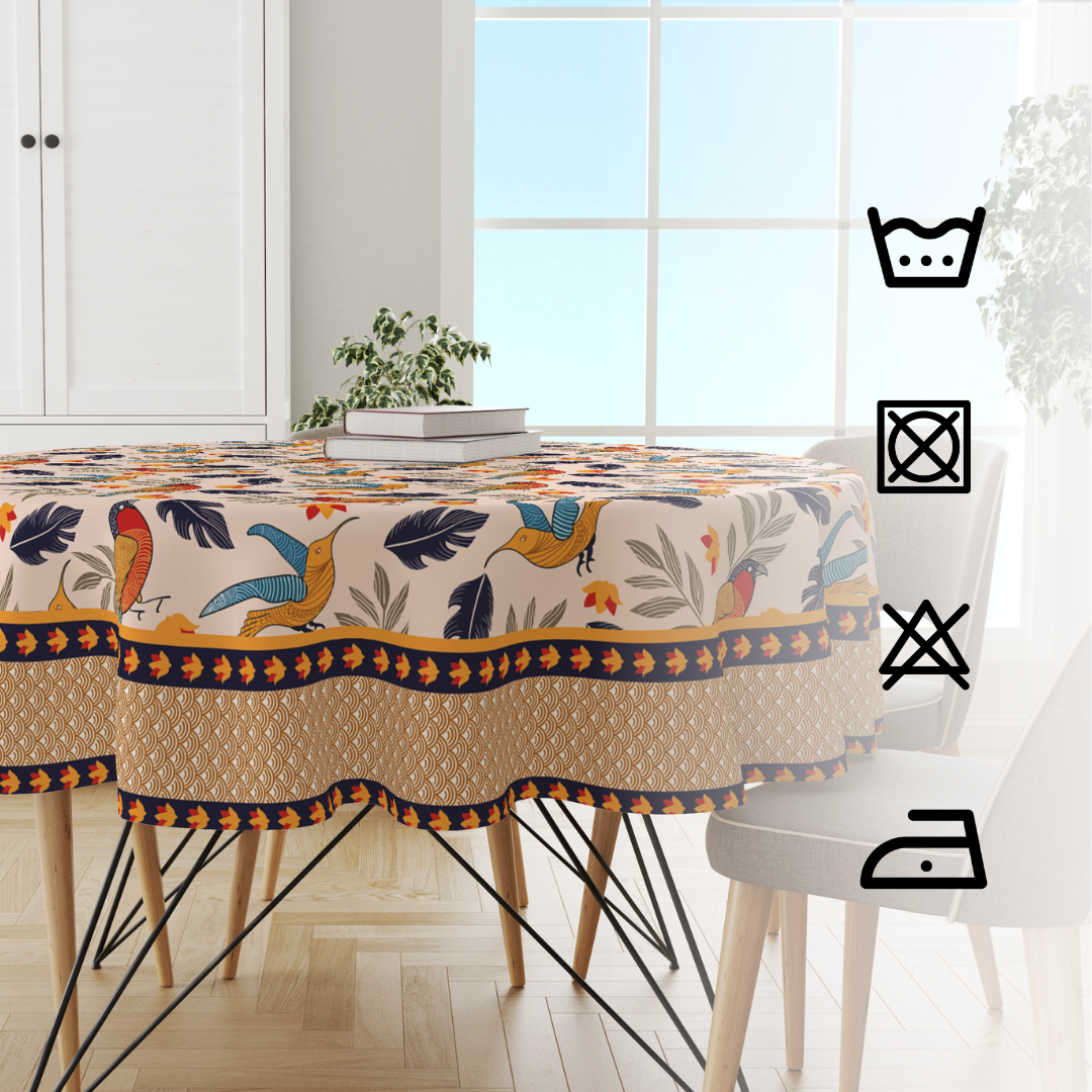 Chirpy Bird| Premium Quality | Table Cloth / Table Linen | Kitchen Linen image 4
