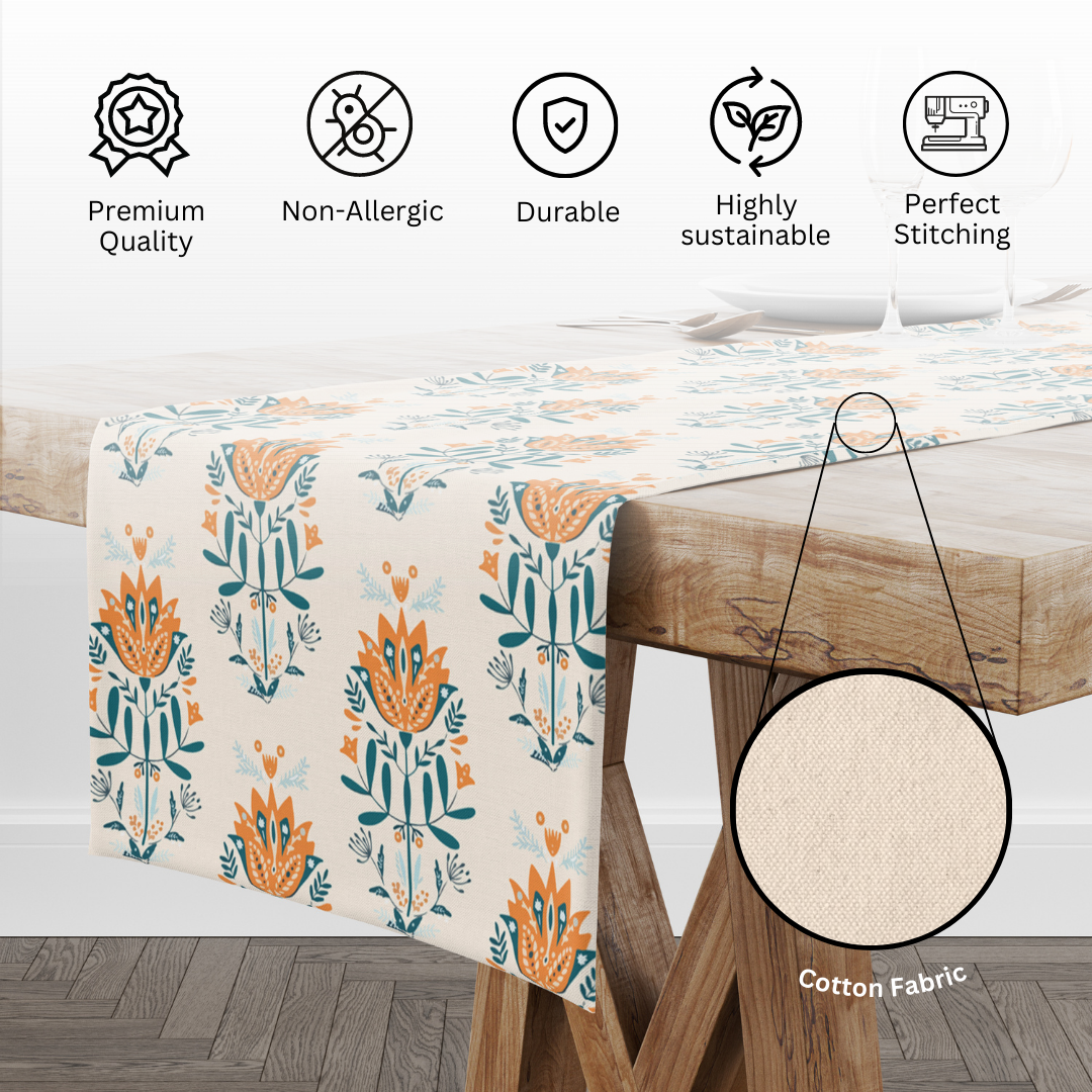 Blue Block| Premium Quality | Table Cloth/ Table Linen | Kitchen Linen image 10