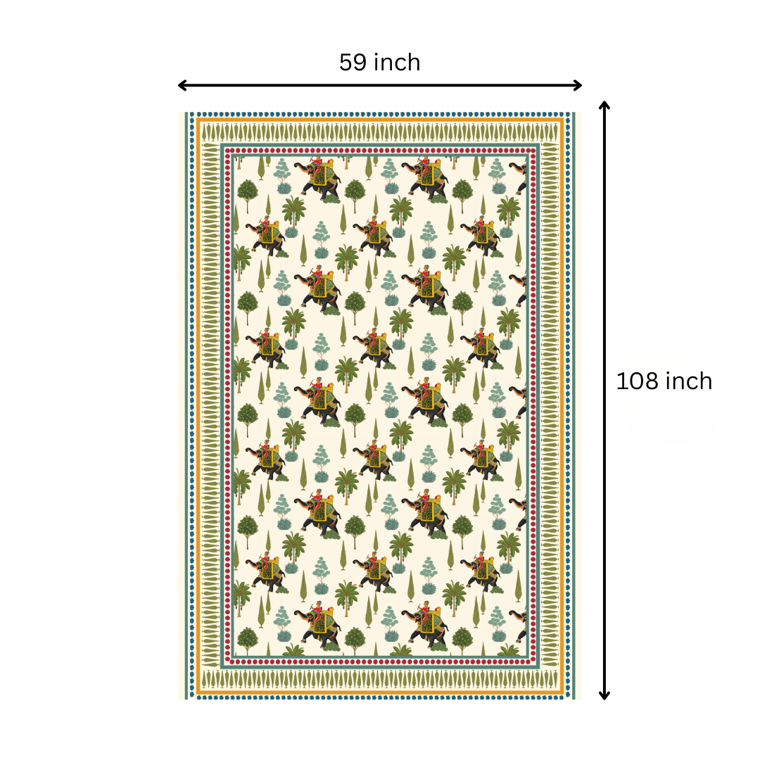 Royal Elephant | Premium Quality | Table Cloth | Dining Table Cloth image 6