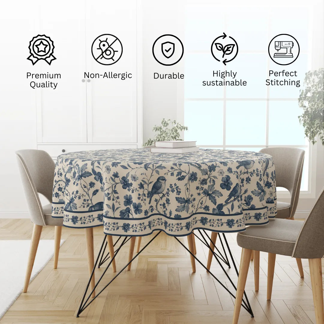 Birds Roots| Premium Quality | Table Cloth/ Table Linen | Kitchen Linen image 4