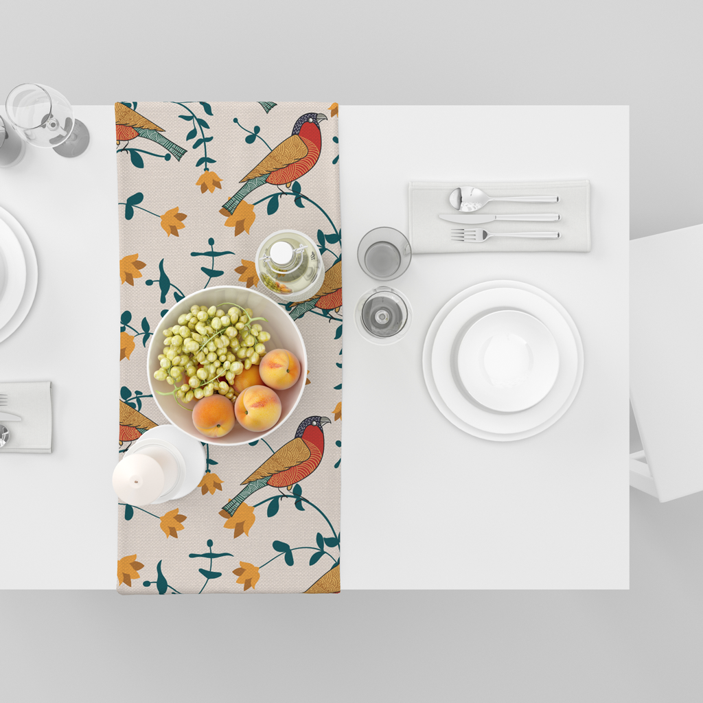 Bird's Land | Premium Quality | Table Cloth/ Table Linen | Kitchen Linen image 3