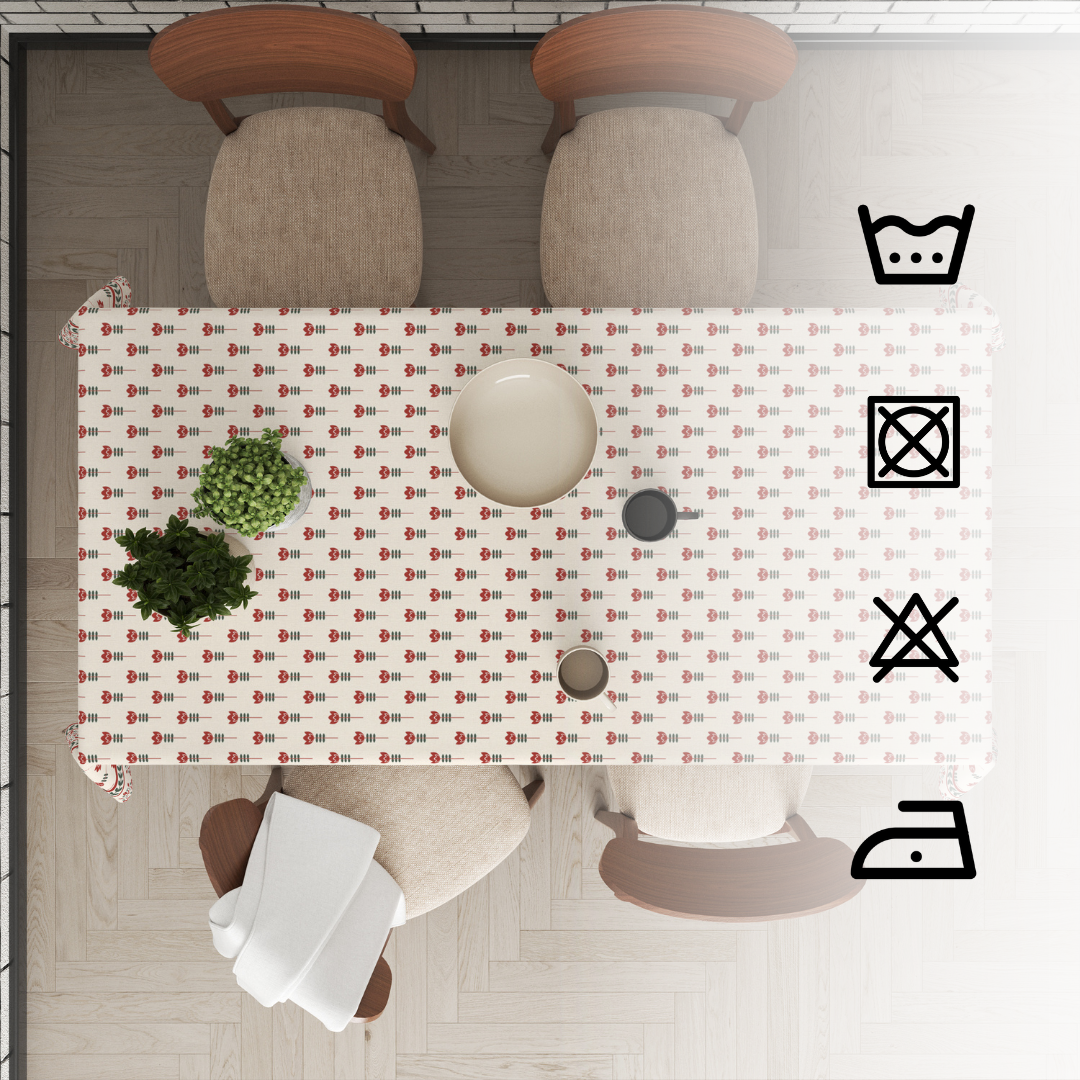 Floral Petal| Premium Quality | Table Cloth | Dining Table Cloth image 4